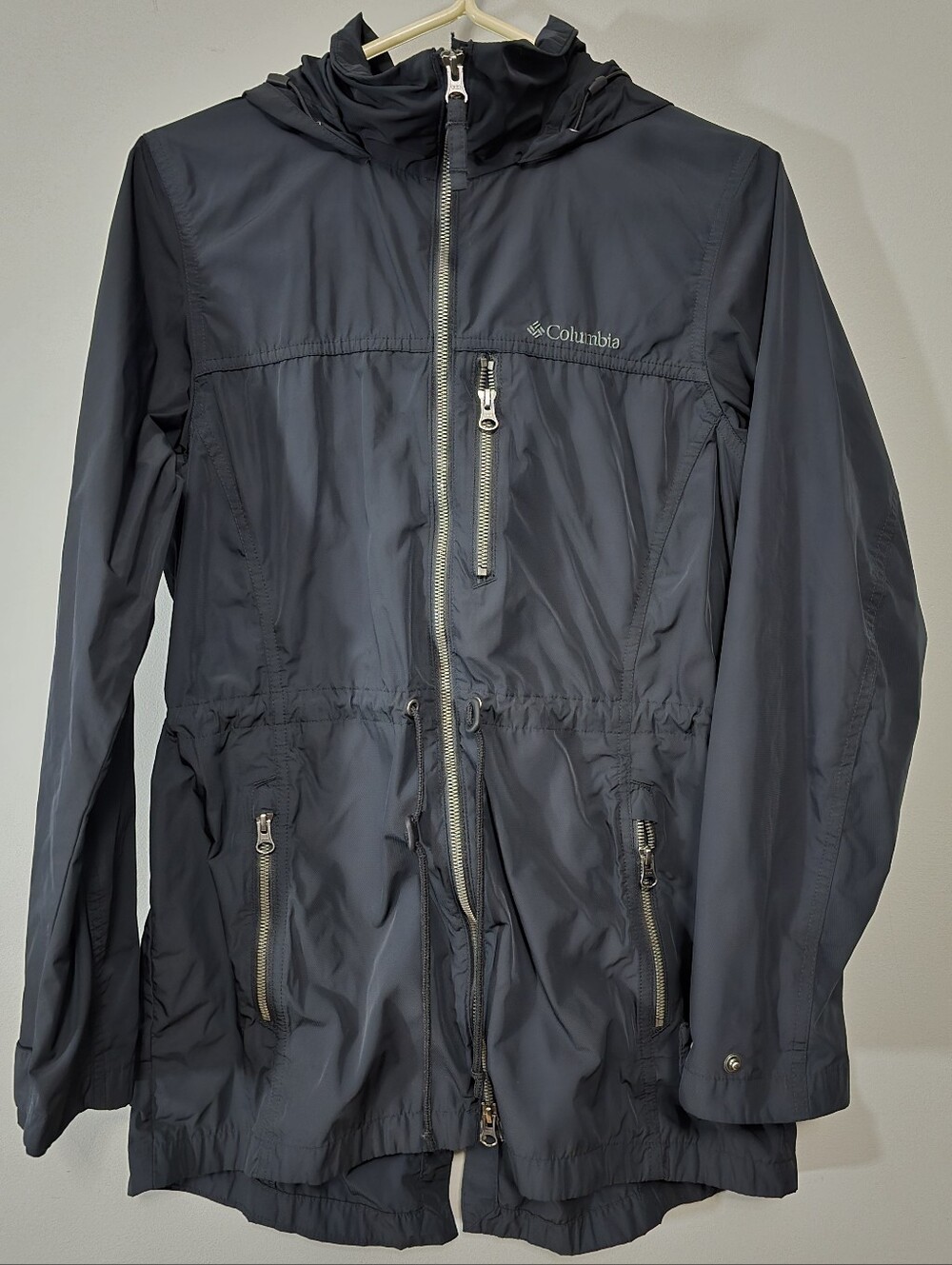 Columbia Hooded Light Weight Rain Jacket Size Small